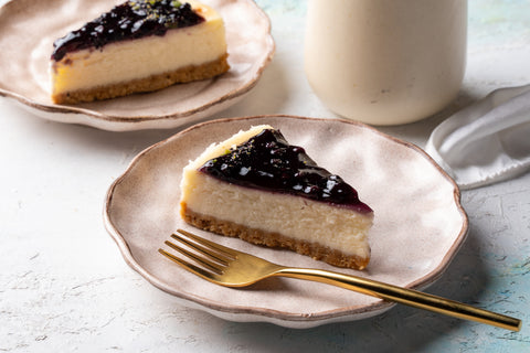 Baked Blueberry Cheesecake Slice