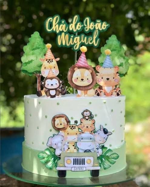 Jungle Theme Cake Boy