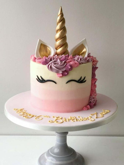 Golden Pink Unicorn Cake