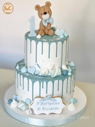 Two Tier First Birthday Cake